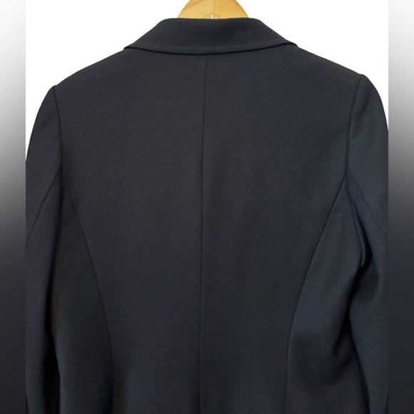 Talbots blk wool blnd 2 buttn lined blzr SZ 10P preppy dk academia office - Picture 7 of 9